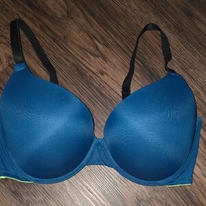 Victoria's Secret Dark Teal Bra with Black Straps